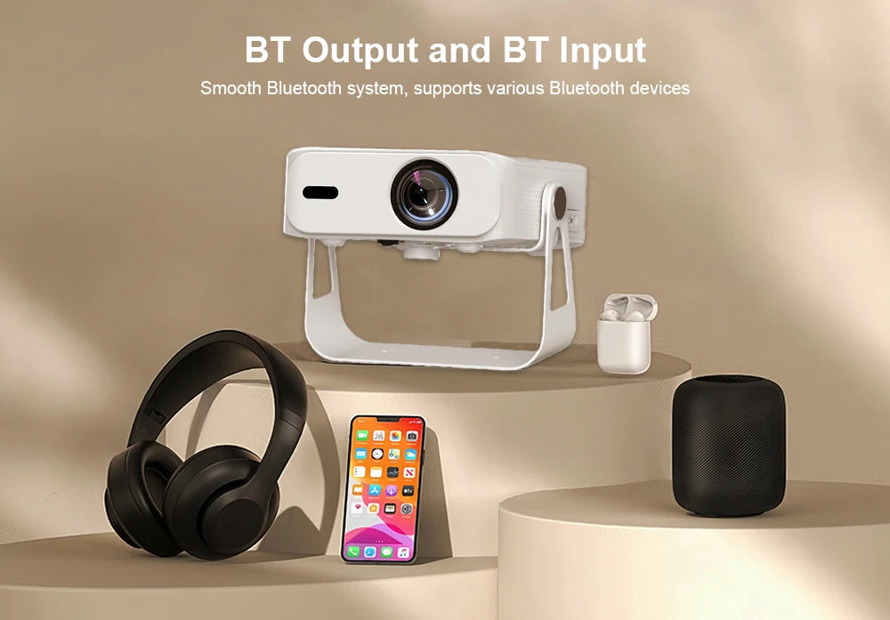Mini proyector Touyinger L9W Ultra, Full HD, enfoque automático y soporte gimbal