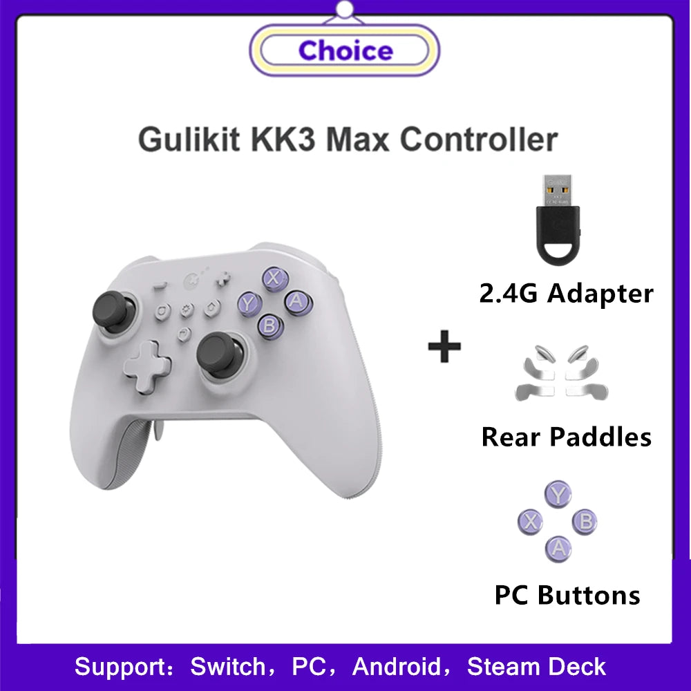 GuliKit-mando KK3 MAX NS39 KingKong 3, Gamepad con efecto Hall, Joysticks y disparadores para Windows, Nintendo Switch, Android e iOS