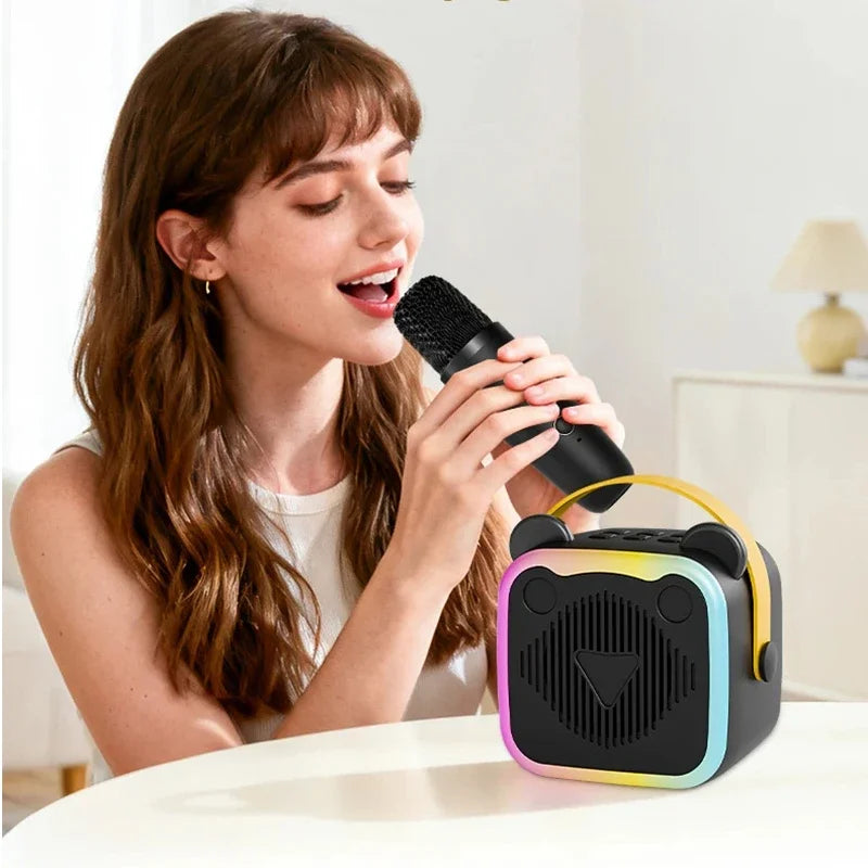 Mini Altavoz Bluetooth Portátil con Micrófono para Karaoke