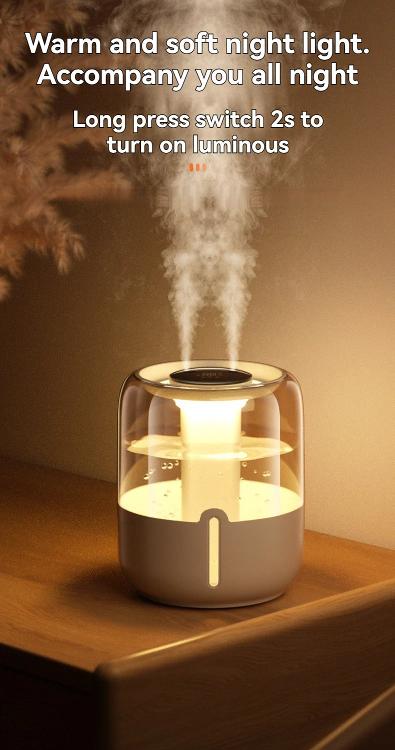 Humidificador de aire grande de 4,8l, difusor de Aroma eléctrico USB, purificador de aceites esenciales, generador de niebla de aromaterapia, luces para coche, hogar y dormitorio