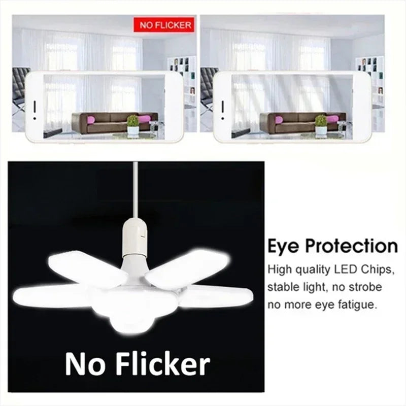 Bombilla LED Plegable 4 Cuchillas 6500K Sin Parpadeo