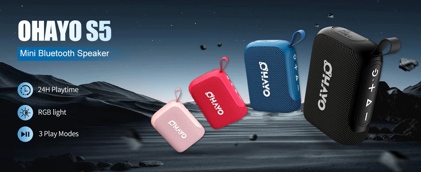 Altavoz Bluetooth Portátil IPX7 TWS 24H