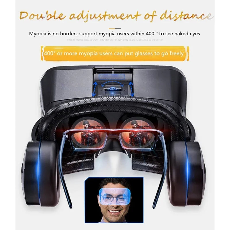 Gafas de Realidad Virtual, Casco VR 3D para Teléfono, Lentes, Dispositivos Móviles, Smartphones, Visor de Juegos, Set Viar
