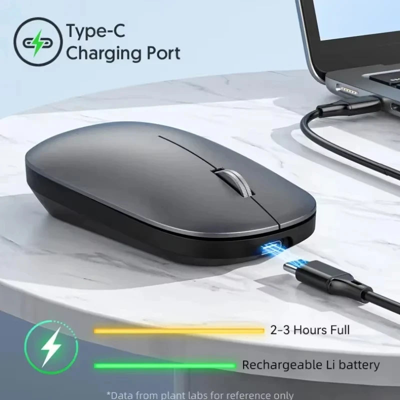 Ratón Inalámbrico Bluetooth Lenovo 2.4G de Modo Dual con Carga Tipo-C, Silencioso, Ergonómico, Portátil, para Oficina, Juegos y Uso Universal