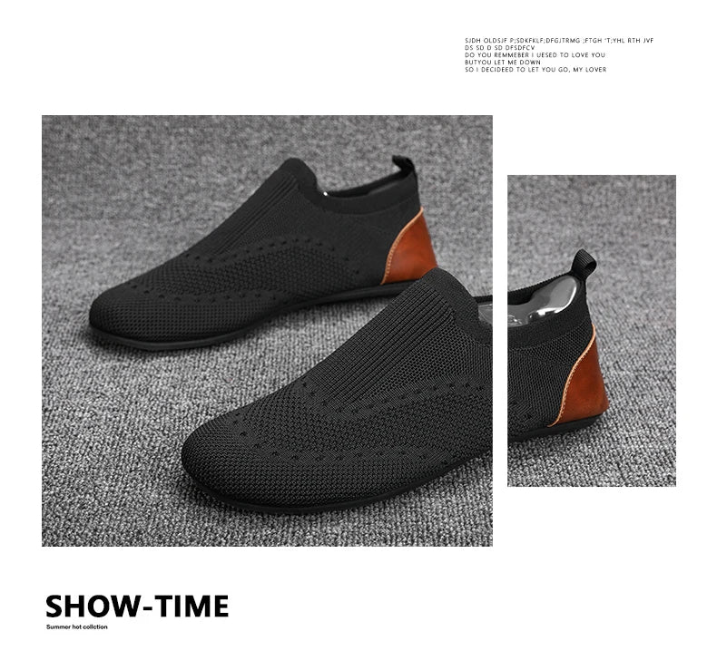 Mocasines YRZL, mocasines suaves para conducir, zapatos planos de alta calidad para caminar para hombre, mocasines informales de malla transpirable, zapatos sin cordones para hombre