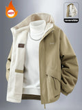 Chaqueta Reversible Hombre — Abrigo Cálido Resistente al Viento