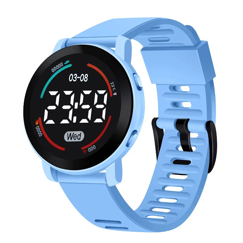 Reloj deportivo Digital LED para niños, pulsera electrónica resistente al agua, Spaceman, correa de silicona, relojes deportivos digitales