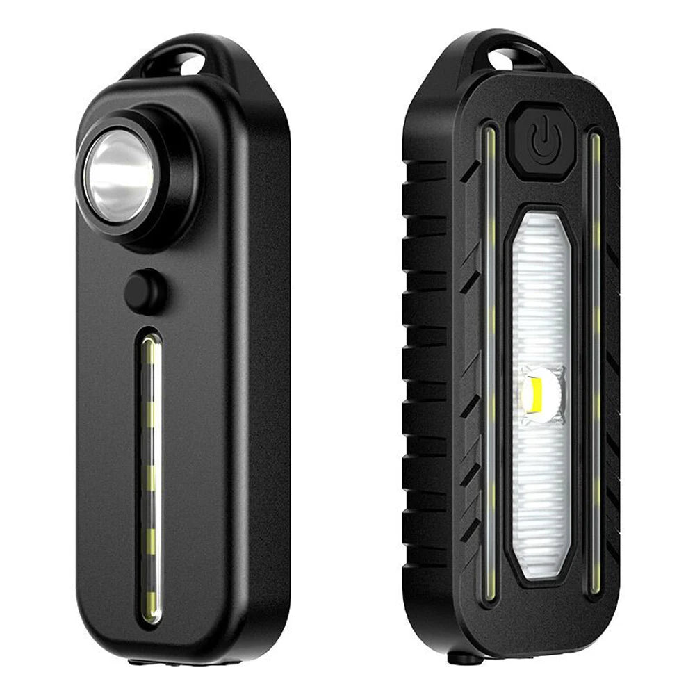 Mini Linterna LED USB Recargable para Bicicleta con Luz Trasera y Llavero