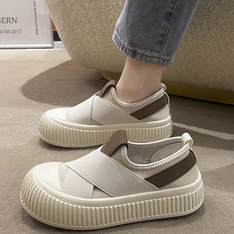 Zapatillas de Mujer Transpirables con Plataforma y Suela Gruesa