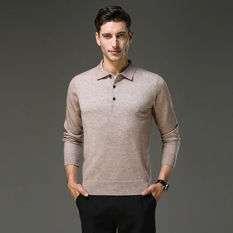 Suéter de Punto Antipilling para Hombre | Cuello Abotonado