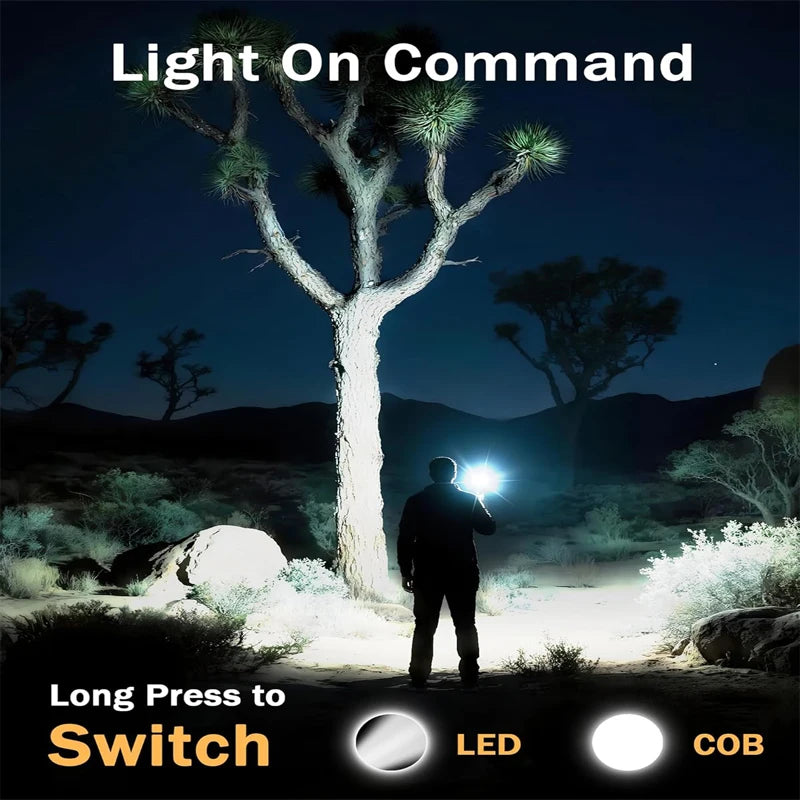 Mini Linterna LED Recargable para Camping COB