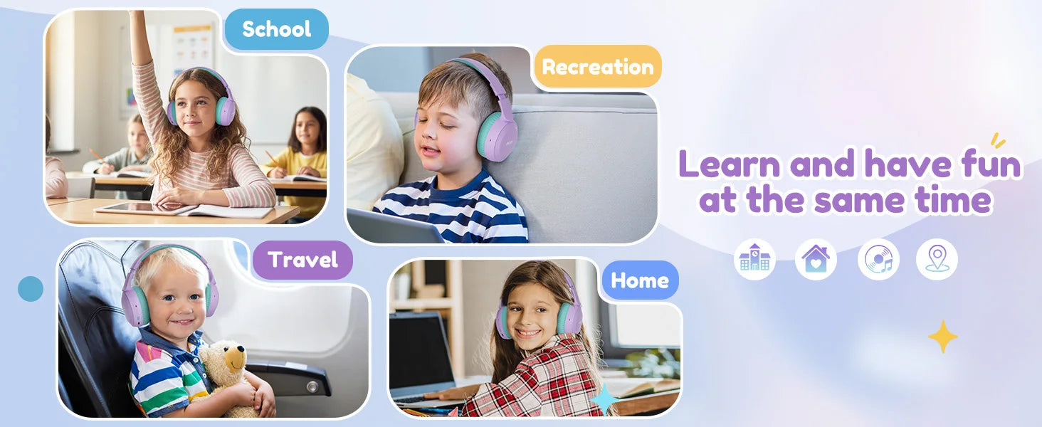 Acer Auriculares Infantiles Bluetooth 6.0 Volumen Limitado