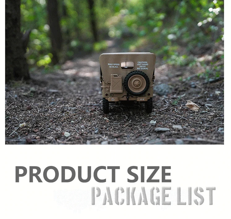 Jeep Willys RC 1/14 Militar con Cabrestante 4WD