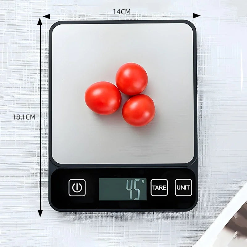 Báscula de Cocina Digital 10kg Pantalla LCD