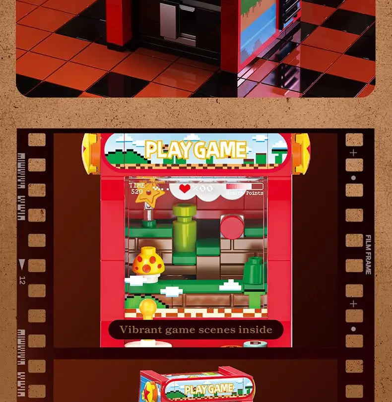 Consola de Juegos de la Serie Electrónica Retro JAKI, Bloques de Construcción de Alta Calidad, Modelo MOC, Ensamblaje Creativo, Adorno, Regalo de Cumpleaños para Niños