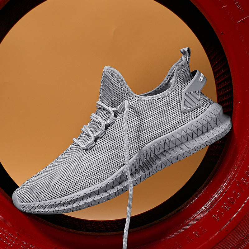 Zapatillas de correr transpirables y ligeras para hombre, Tenis antideslizantes para exteriores, zapatos deportivos suaves con cordones para caminar, 2023
