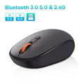 Ratón Baseus inalámbrico Bluetooth para ordenador, ratón silencioso de 1600DPI con receptor Nano USB de 2,4 GHz para PC, MacBook, tableta, portátil