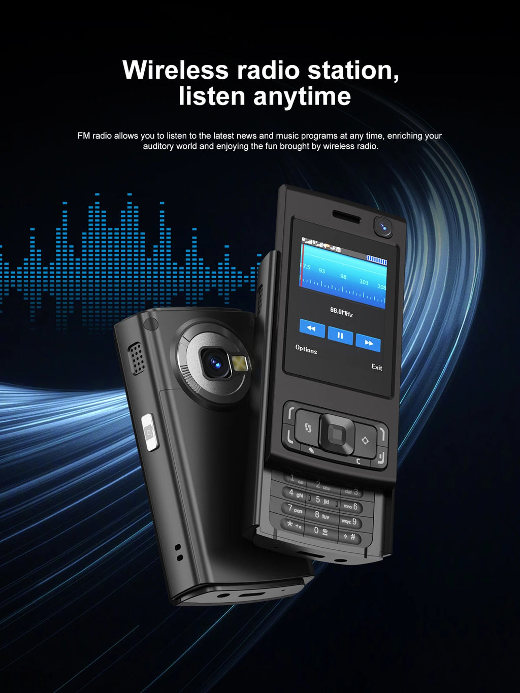 SERVO N95 PRO Slider teléfono móvil 2 SIM llamada grabación velocidad Dial Magic Voice Video Player linterna 2G GSM características teléfonos móviles