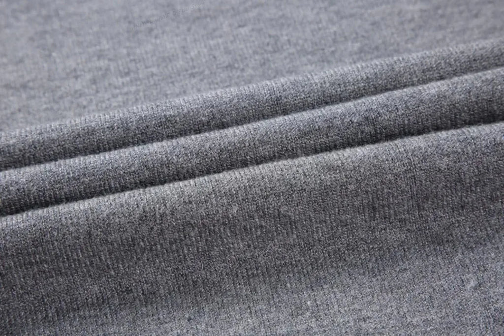 Otoño para hombre de alta calidad de punto suéter de cuello alto ajustado de manga larga anti-pilling jersey Color sólido tendencia hombres Streetwea