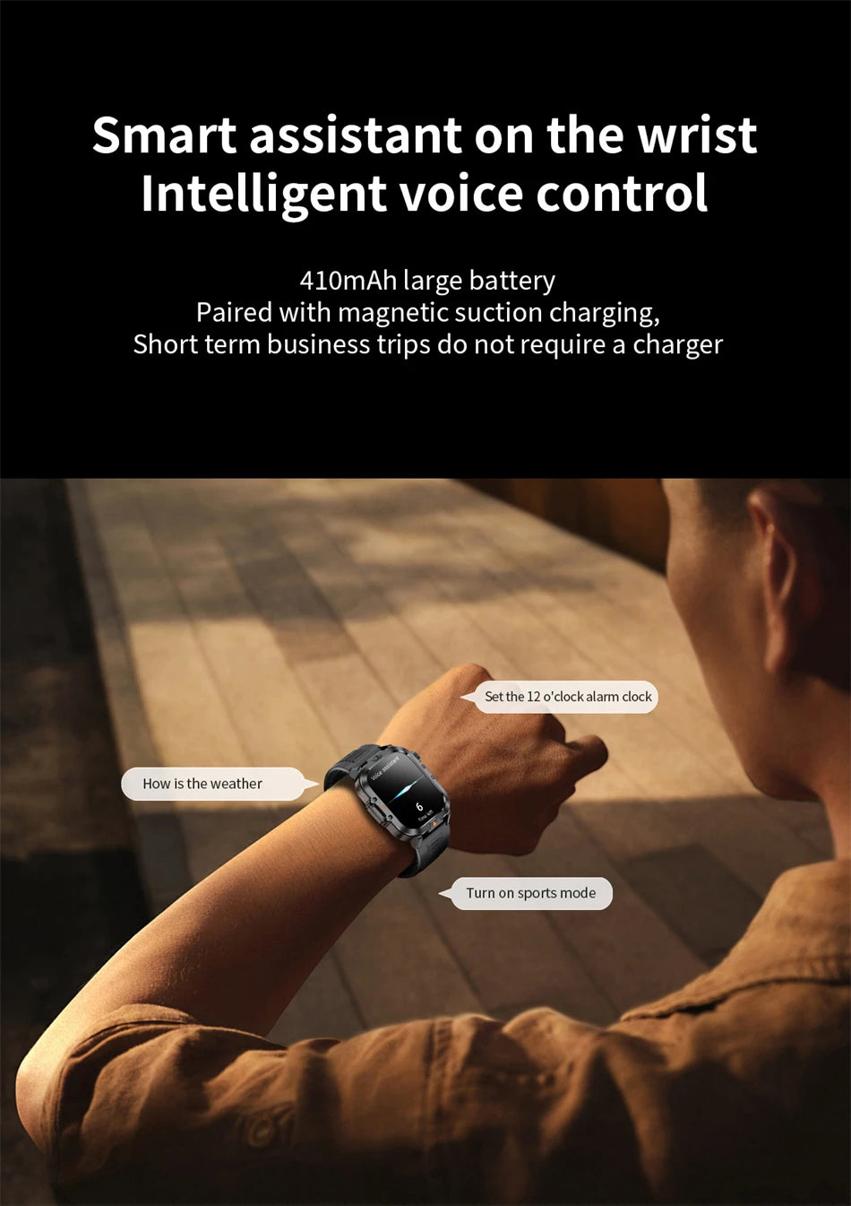 Reloj Inteligente LIGE Bluetooth Deportivo Resistente Agua