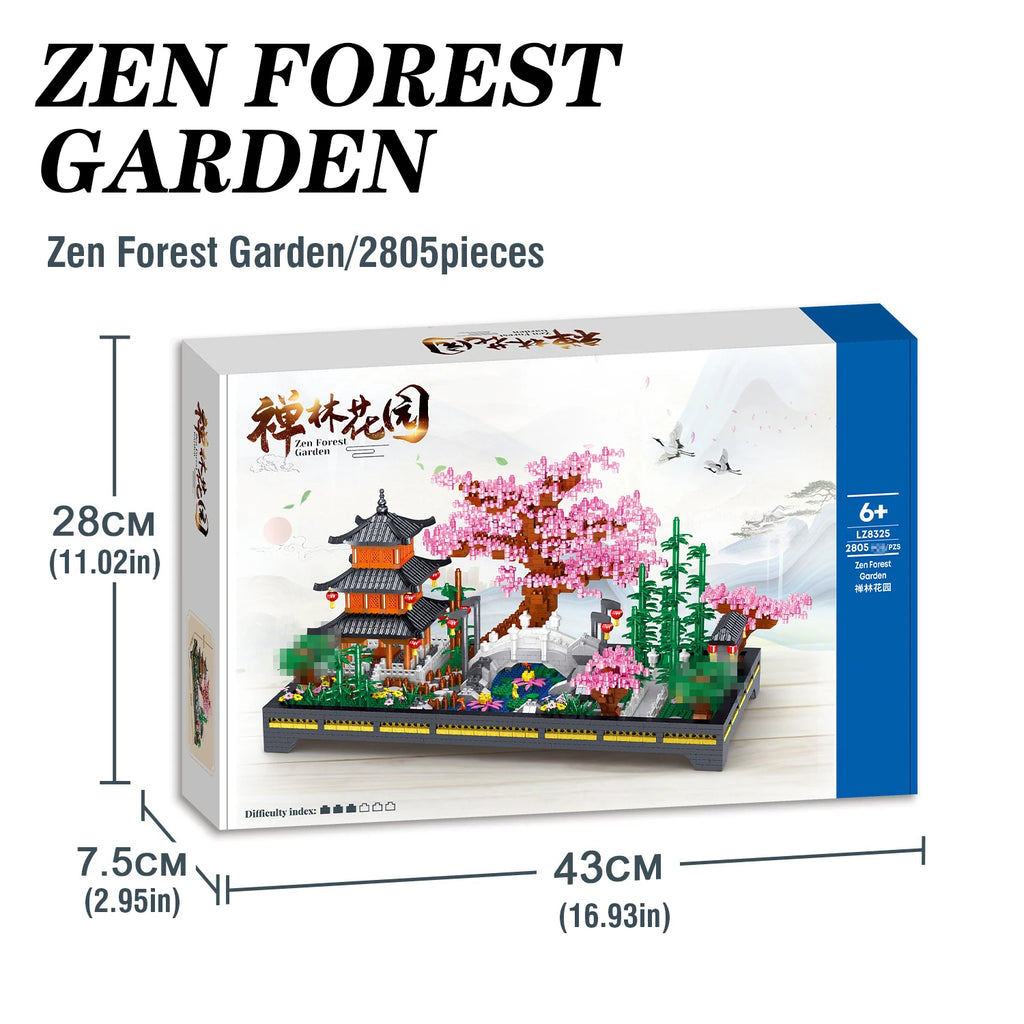 Set de Bloques de Construcción Jardín Zen 2805 Piezas DIY