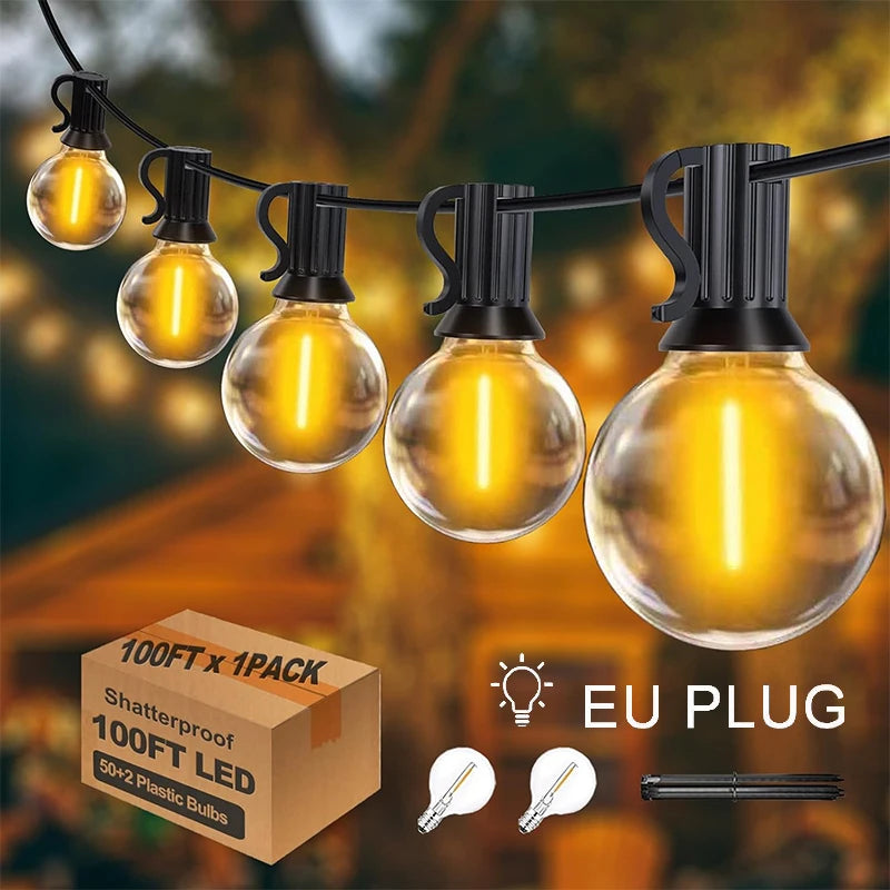 Guirnalda de Luces LED G40 para Patio y Exterior