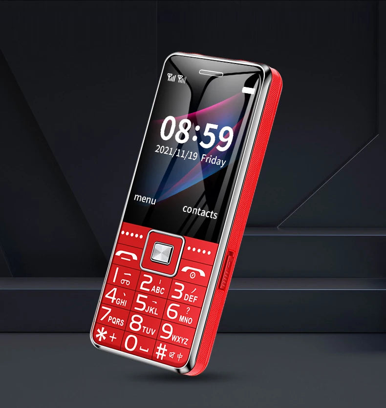 Teléfono GSM 2G BAR G600, tarjeta SIM Dual, batería de 6800mAh, tecla grande SOS, pantalla de 2,4 pulgadas, teléfono móvil para ancianos y mujeres, reccodificador de MP3