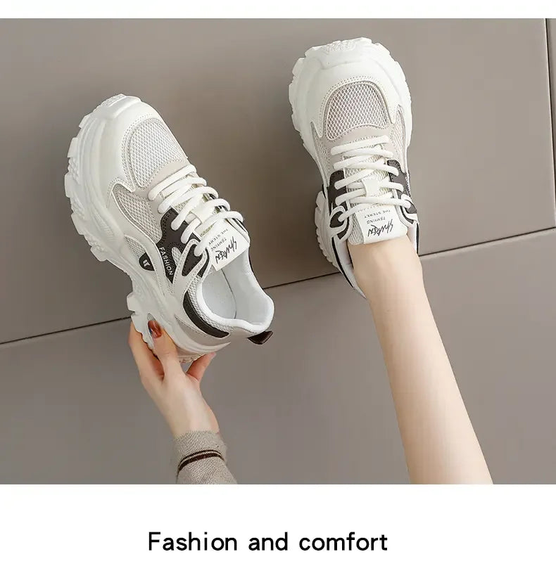 Zapatillas deportivas con plataforma para mujer transpirables