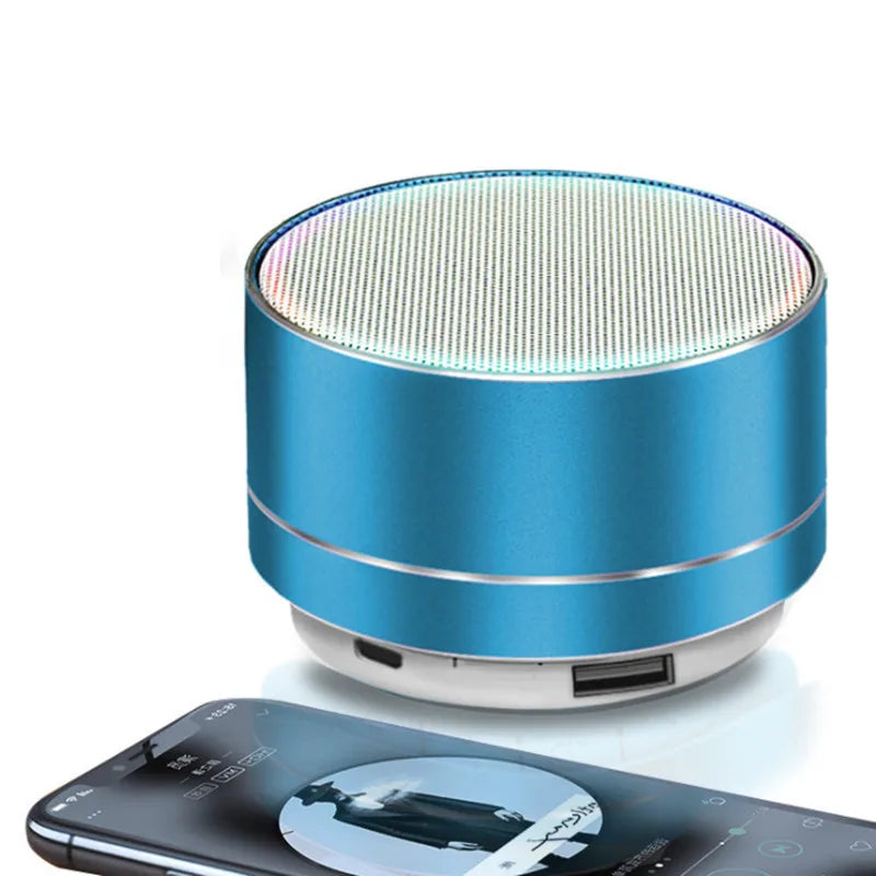 Altavoz Bluetooth inalámbrico A10, cañón de acero pequeño, Subwoofer, Mini tarjeta de regalo portátil, Altavoz Bluetooth, altavoces de Color para exteriores