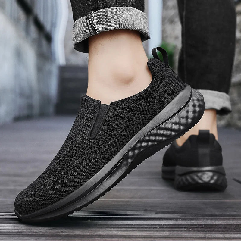 Zapatos informales de marca para hombre, zapatillas de deporte a la moda para hombre, zapatos planos transpirables para caminar para hombre, zapatos ligeros de talla grande para exteriores, mocasines