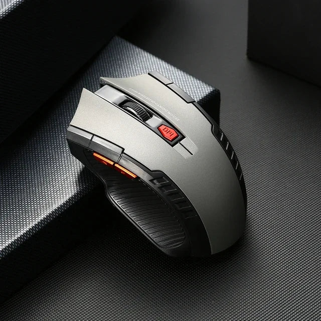 Ratón Inalámbrico 113, Ratón Óptico Inalámbrico de 2.4GHz con Receptor USB, Ratón Inalámbrico Portátil de 6 Botones para Computadoras Portátiles