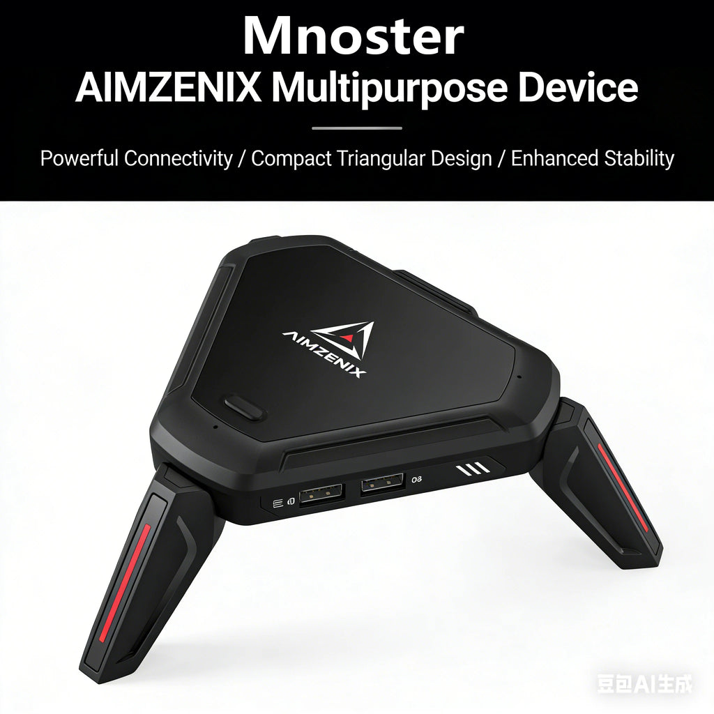 Adaptador de Teclado y Ratón AIMZENIX AX600 MONSTER para PS5/PS4/Xbox Series X | S/Xbox One/Switch - Compatible con auriculares de 3.5mm y dispositivos móviles