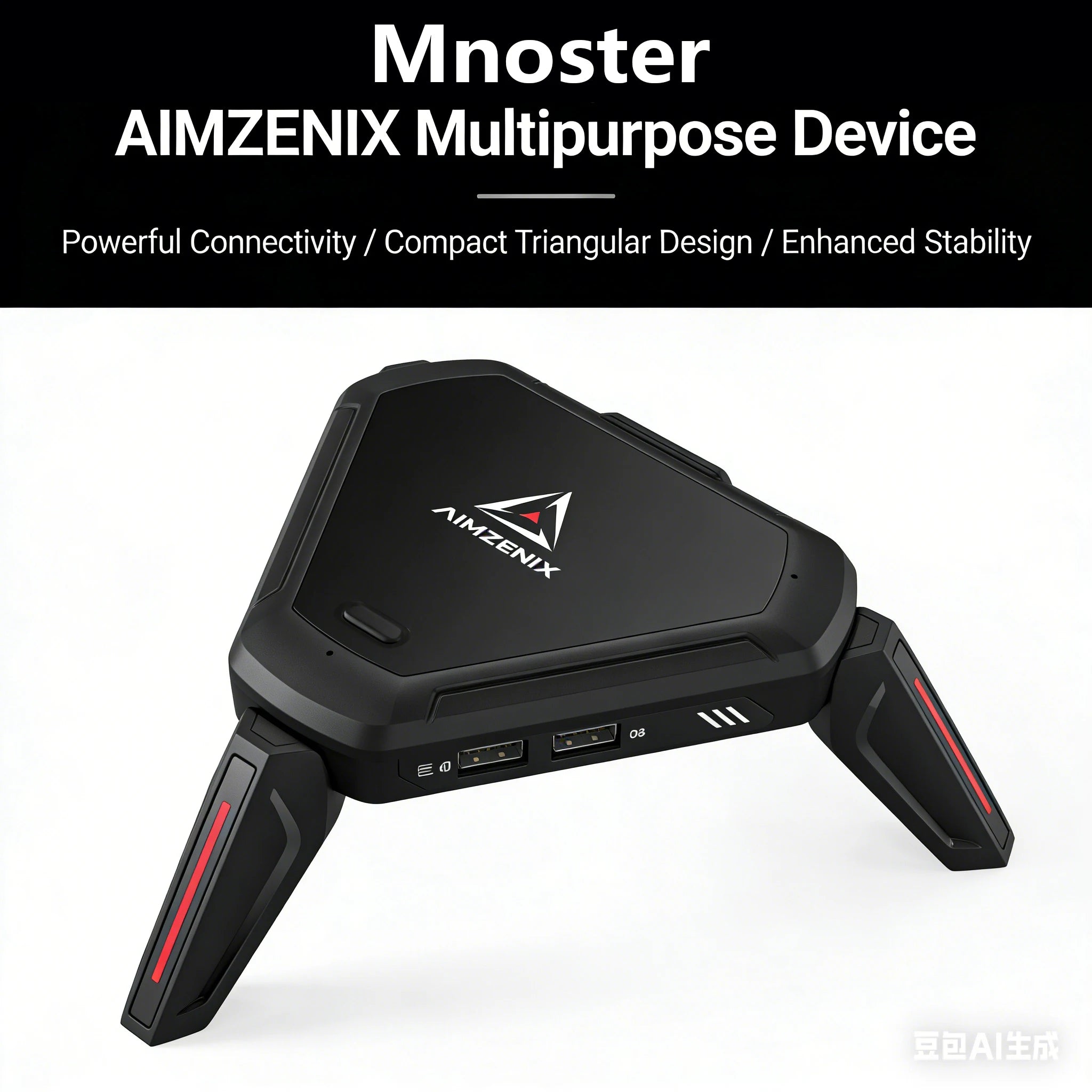 Adaptador de Teclado y Ratón AIMZENIX AX600 MONSTER para PS5/PS4/Xbox Series X | S/Xbox One/Switch - Compatible con auriculares de 3.5mm y dispositivos móviles
