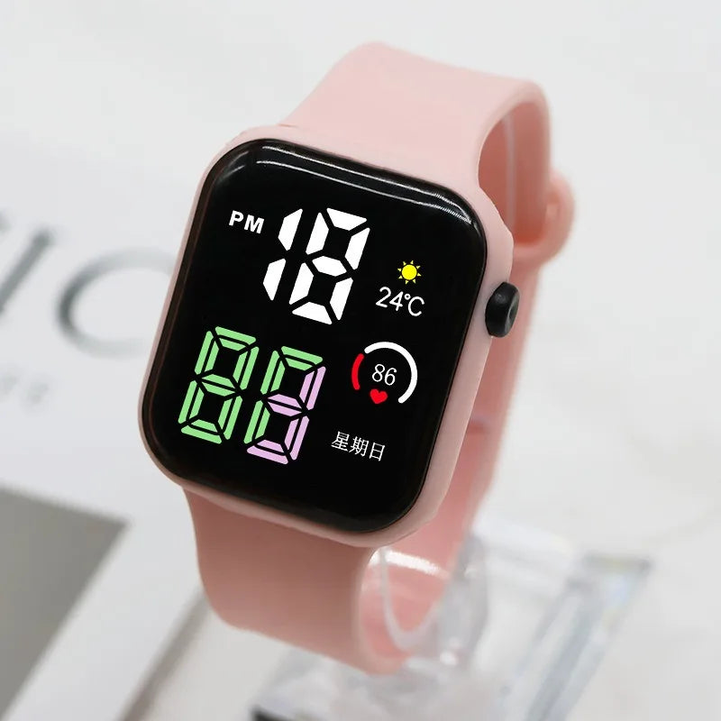 Reloj Deportivo Digital LED Luminoso para Niños