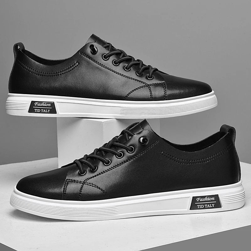 Zapatos casuales, zapatos deportivos de piel de vaca, zapatos planos, zapatos casuales clásicos para hombres, nuevos estilos de primavera y otoño, zapatos casuales de moda