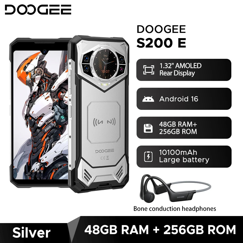 DOOGEE S200E 5G | Celular Resistente 256GB + 48GB RAM + Batería 10100mAh