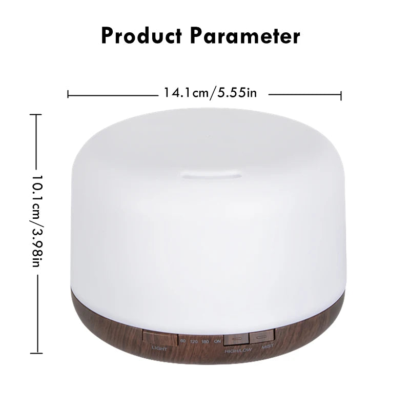Difusor de Aroma de Madera con Luces Nocturnas