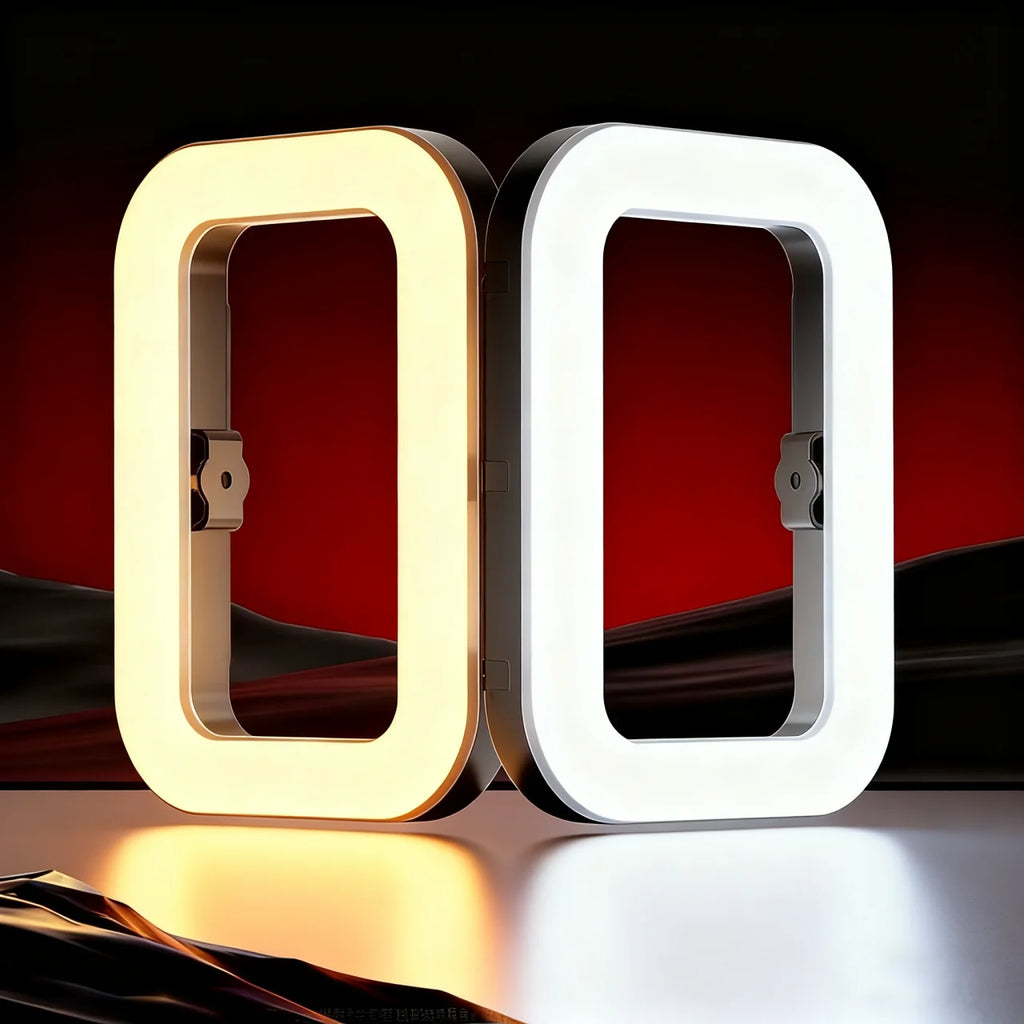 MEUYAG - Lámpara LED Cuadrada con Clip para Selfies, Iluminación para Fotografía, Grabación de Video, Transmisión en Vivo, Luz de Relleno Móvil
