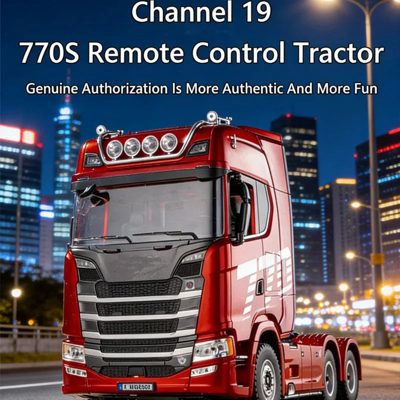 HUINA 1501 770S 1502 1/18 RC Tractor 2,4G 19CH RC camión remolque de ingeniería con luces y sistema de sonido RC coche modelo juguete para regalo
