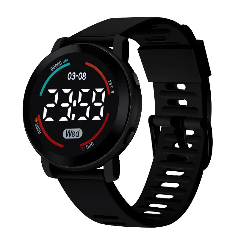 Reloj Digital YIKAZE para niños y niñas, relojes deportivos luminosos de dibujos animados para niños, reloj de pulsera electrónico para niños de 5 a 10 años