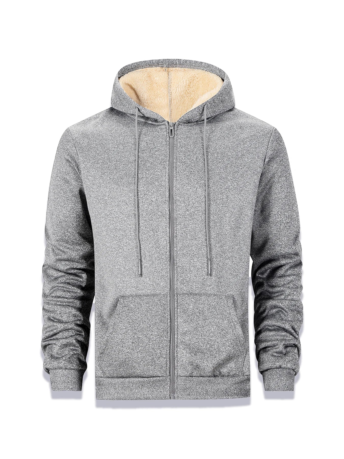 Buzo con Capucha y Cremallera de Vellón para Hombre