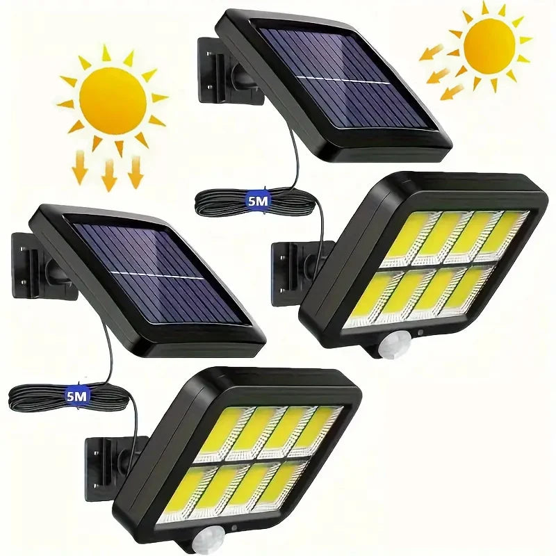 Lámpara Solar de Pared Exterior con Sensor de Movimiento 3 Modos