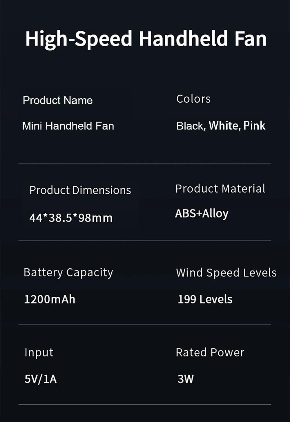 Mini Ventilador de Cuello Portátil USB 1200mAh