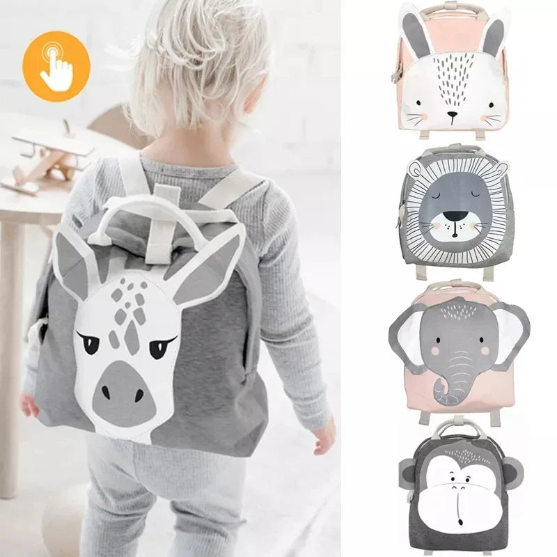 Mochila Escolar para Niños con Diseño de Animales