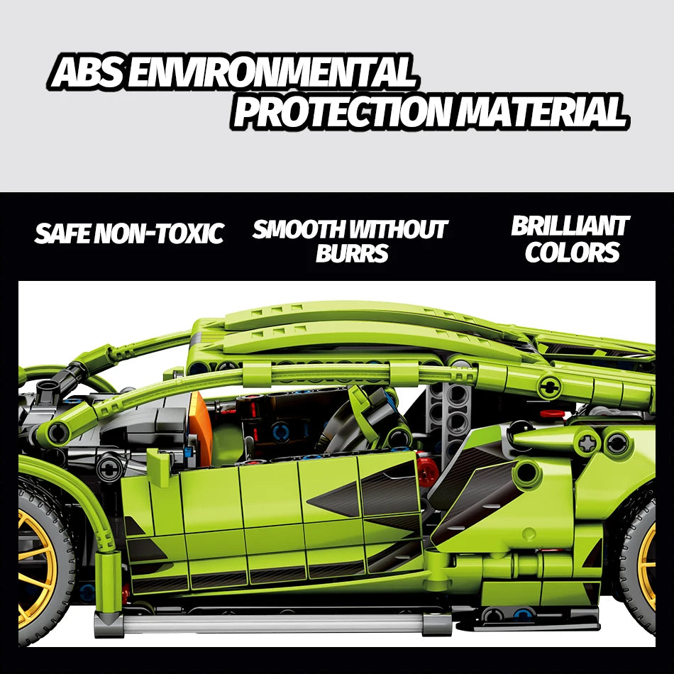 Coche de carreras de alta tecnología Lambor Sian FKP 37, bloques de construcción compatibles con juego de ladrillos técnicos 42115, juguetes, regalos de cumpleaños para niños