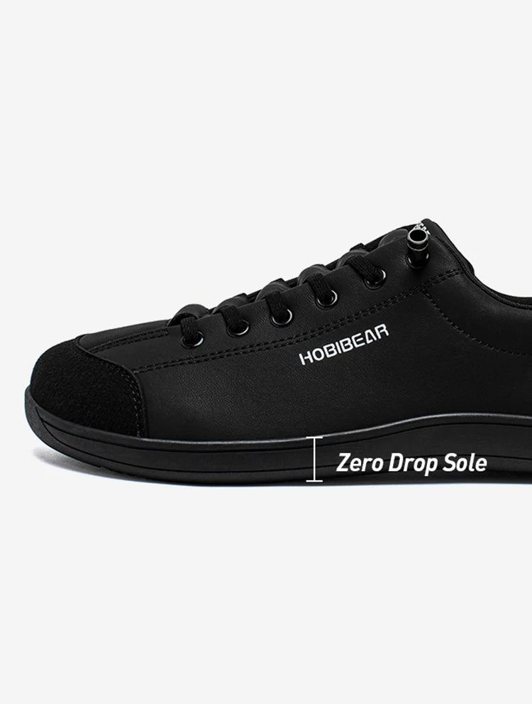 HOBIBEAR zapatos descalzos Unisex punta ancha zapatillas de deporte de cuero Artificial Zero Drop Slip On zapatos cómodos ligeros al aire libre
