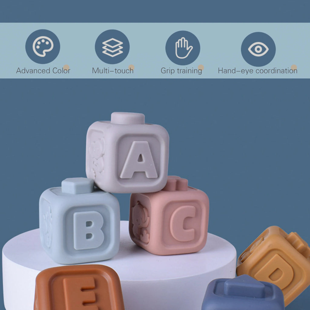 Bloques de Construcción Montessori de Silicona para Bebés
