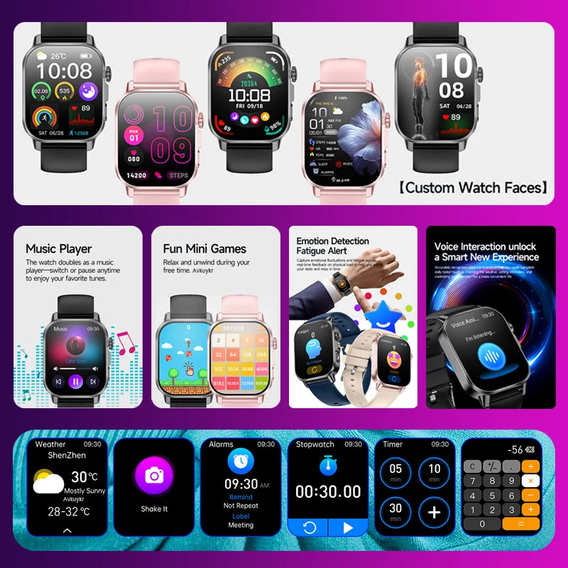 Reloj Inteligente Diagnóstico ECG+PPG Grado Médico
