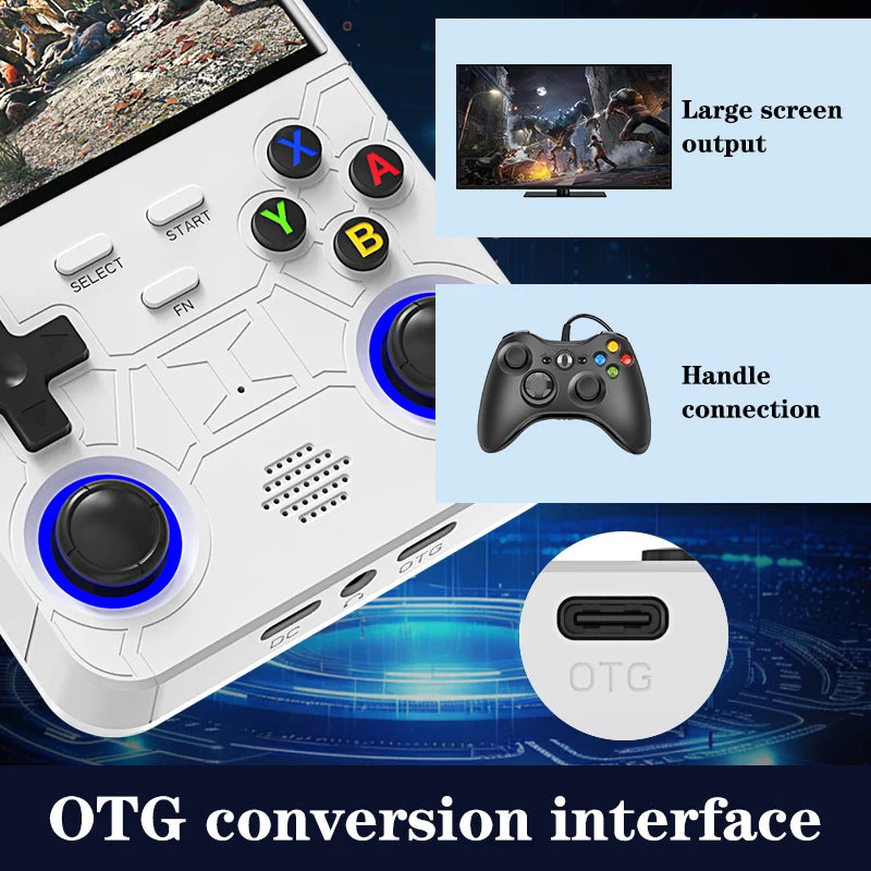 Consola de Videojuegos Retro R36S Ultra, Sistema Linux, Pantalla IPS 4.0 Pulgadas