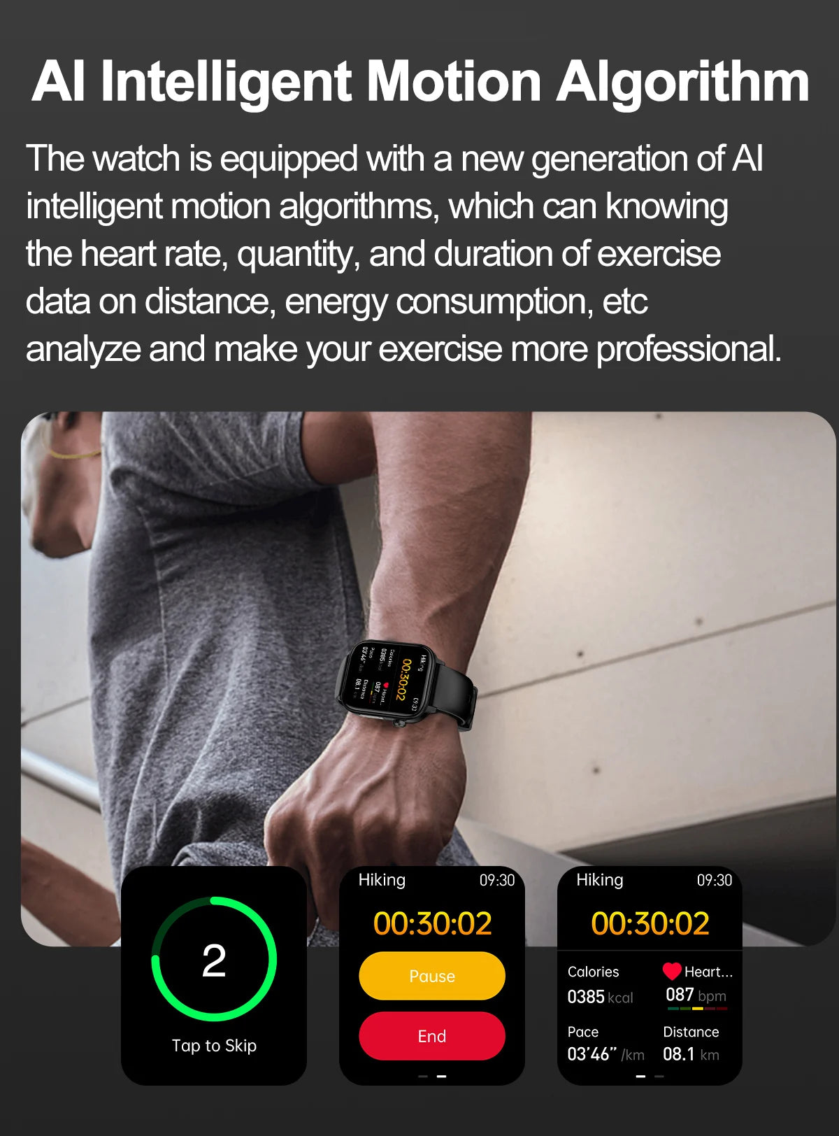 Smartwatch con Diagnóstico AI y ECG para Hombre